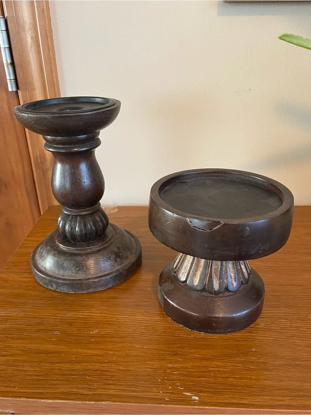 Wooden Candle Stick Holders
